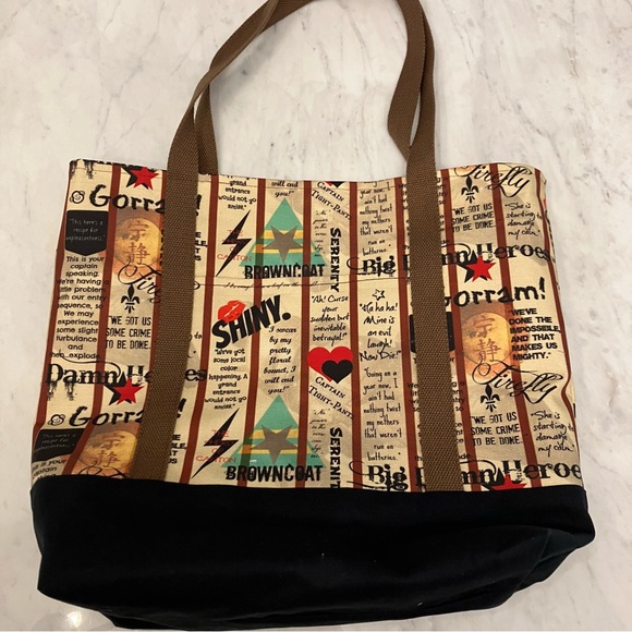 Hand Crafted Handbags - Handmade quirky Firefly Fandom tote - 1 pocket